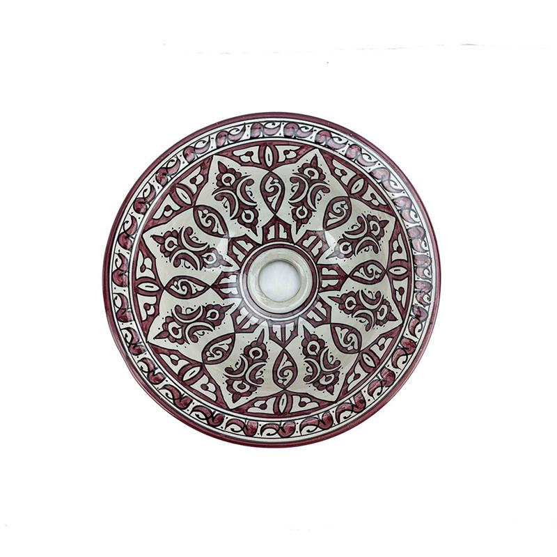 Lavabo lavandino marocchino in ceramica dipinta a mano cm 30*h14