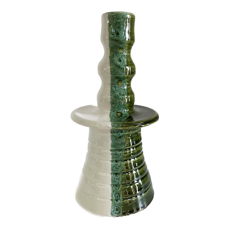 Porta candela marocchino in ceramica dipinta a mano - Dimensioni circa: diam. cm 10*h 20