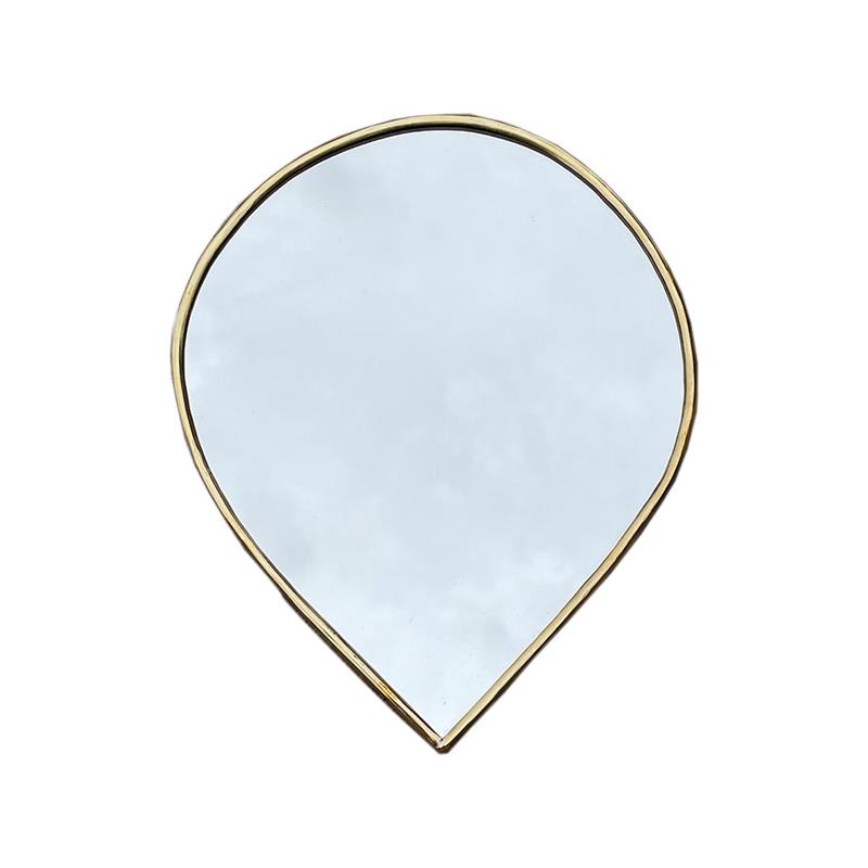 Specchio marocchino in ottone a forma di goccia