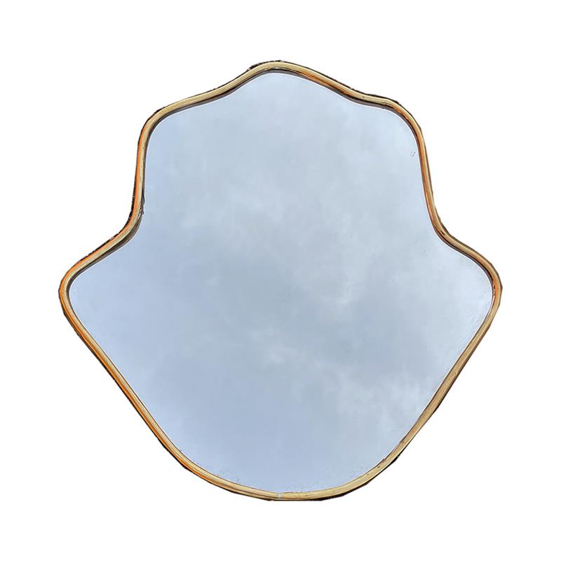 Specchio marocchino in ottone a forma di mano di fatima